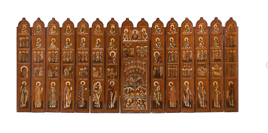 Christian, Orthodox icon: A RARE TRAVELLING FOLDING ICONOSTASIS | 5787 |