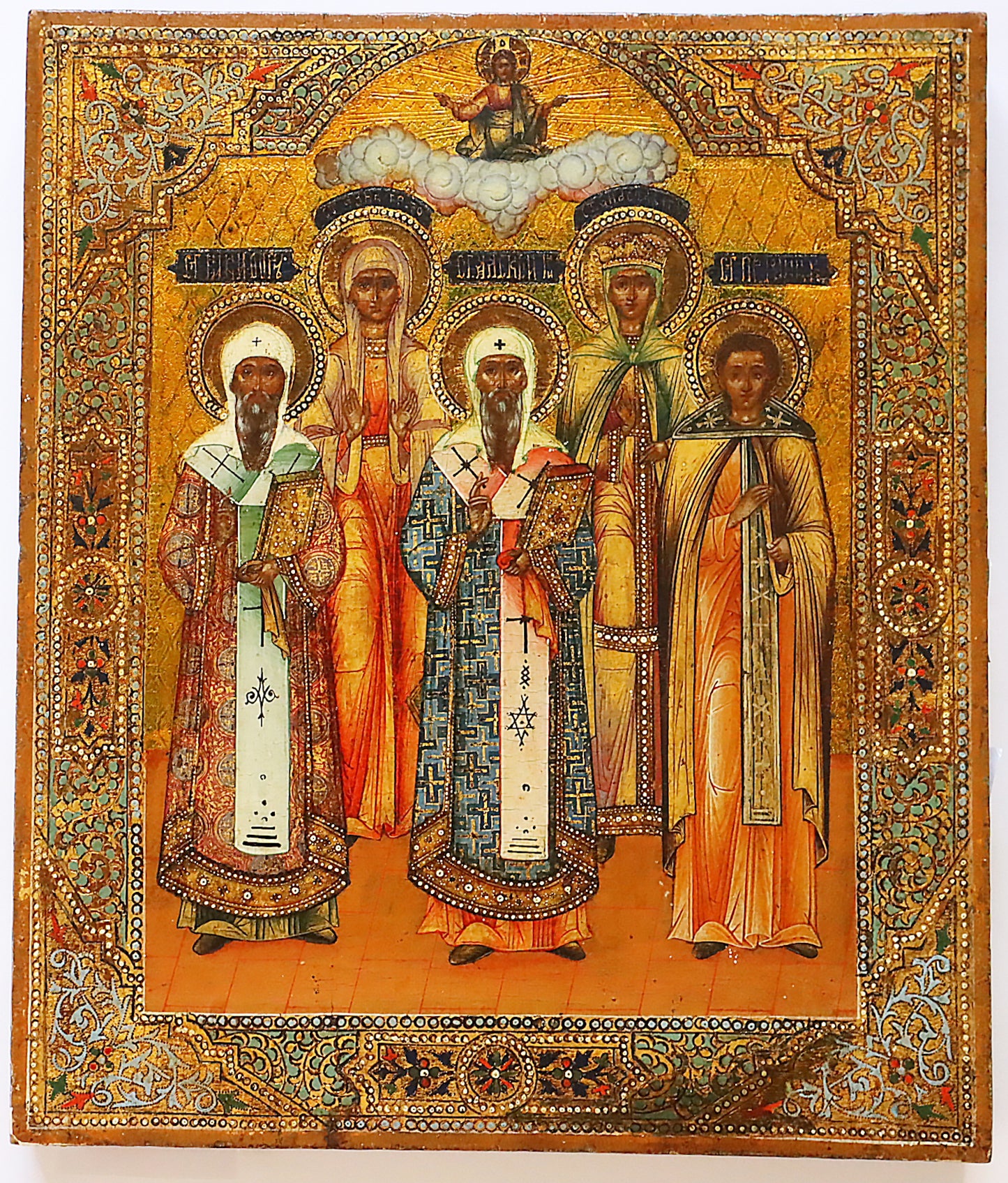 Christian, Orthodox icon of FIVE SELECTED SAINTS. | 5789 |