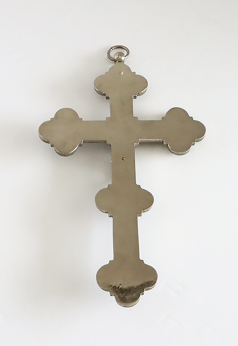 Antique Italian Micro Mosaic Cross Crucifix. | 5808 |