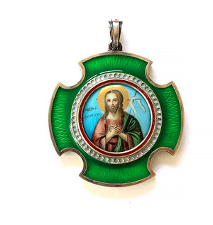 Russian finift in silver frame |5847 |