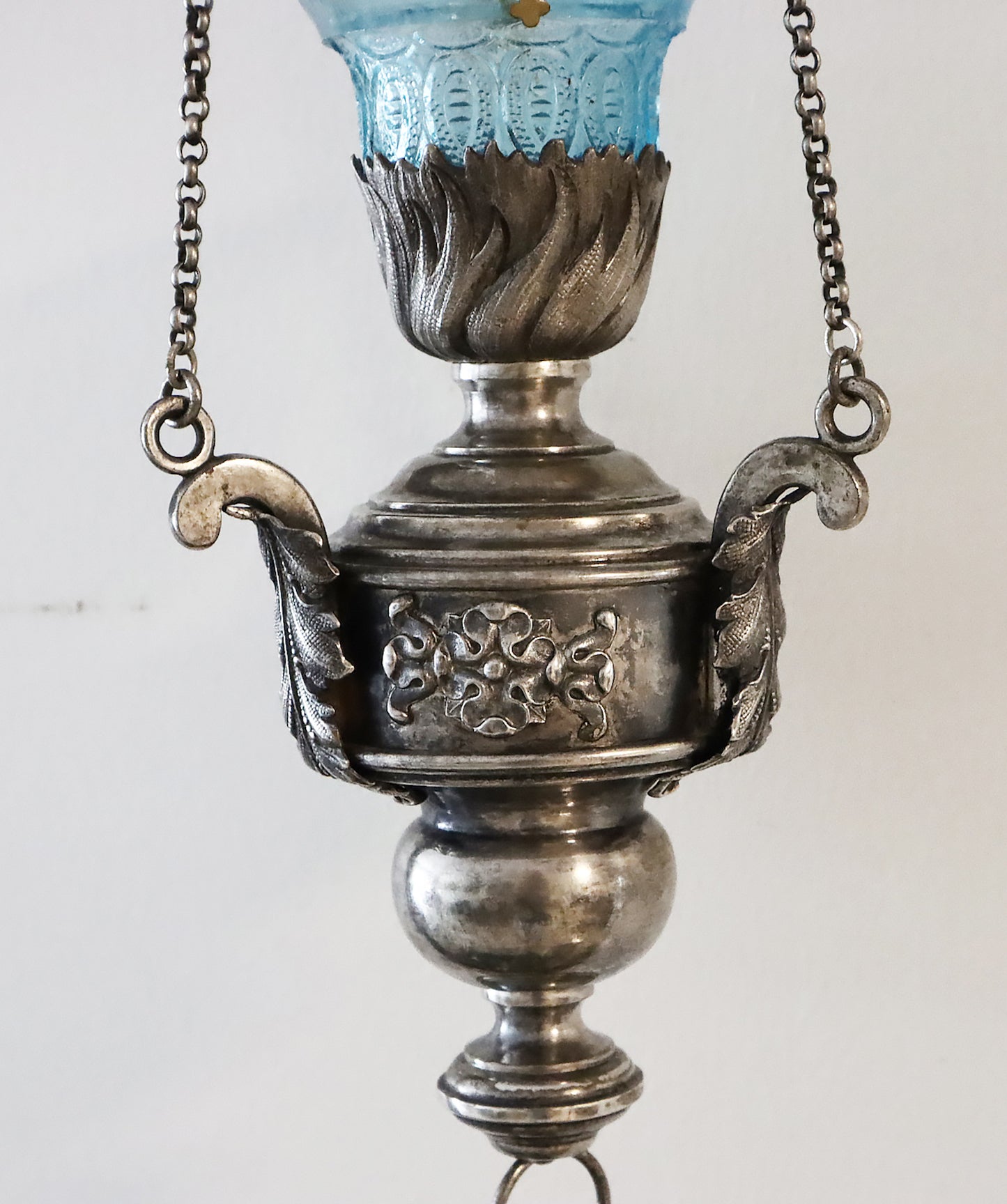 Byzantine-style silver church oil lamp/Lampada. | 5858 |