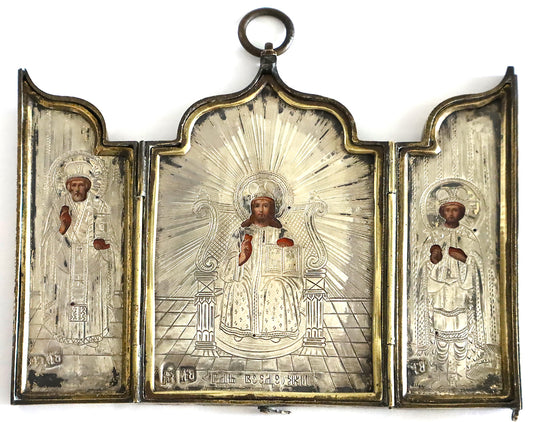 Christian Russian Orthodox icon: a three-panel folding icon (triptych). | 5864 |