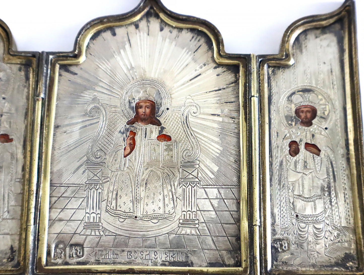 Christian Russian Orthodox icon: a three-panel folding icon (triptych). | 5864 |