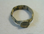 0366 | Superb Authentic Ancient Antiquities Bronze Ring Astrological ,Byzantine 9th -12th century A.D.