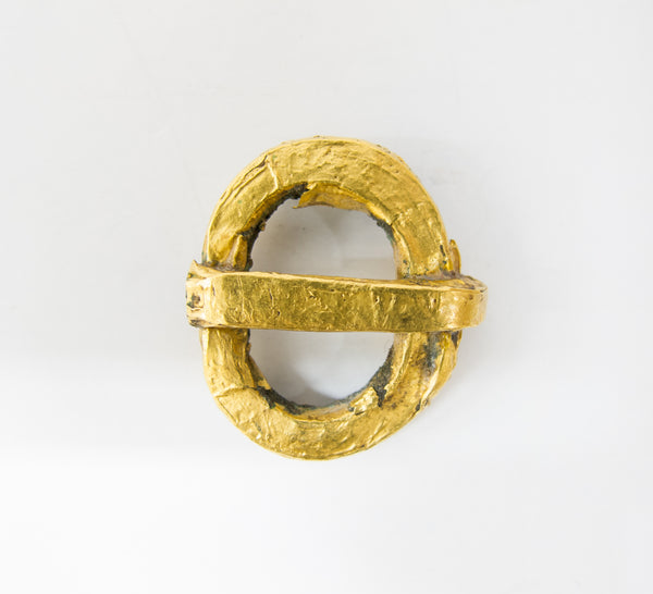 4424 | Antiquity Bronze, covered with gold foil, Ostgotic Buckle, 4-6th Century AD.