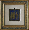 4560 | Antique, 19th century, Orthodox Russian Bronze Icon: Tree Saints