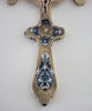 4841 | Antique 19th century, Orthodox Russian icon: SILVER-GILT AND CLOISONNÉ ENAMEL CRUCIFIX CROSS,