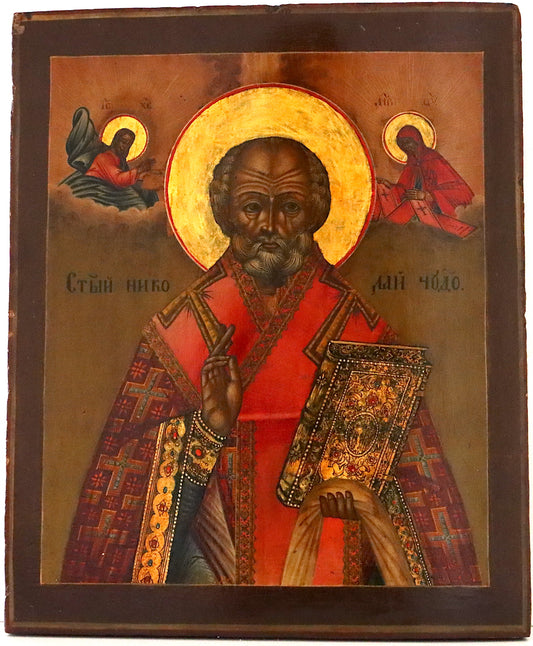 Antique 19th century, Orthodox Russian icon Saint Nicholas | 4957 |