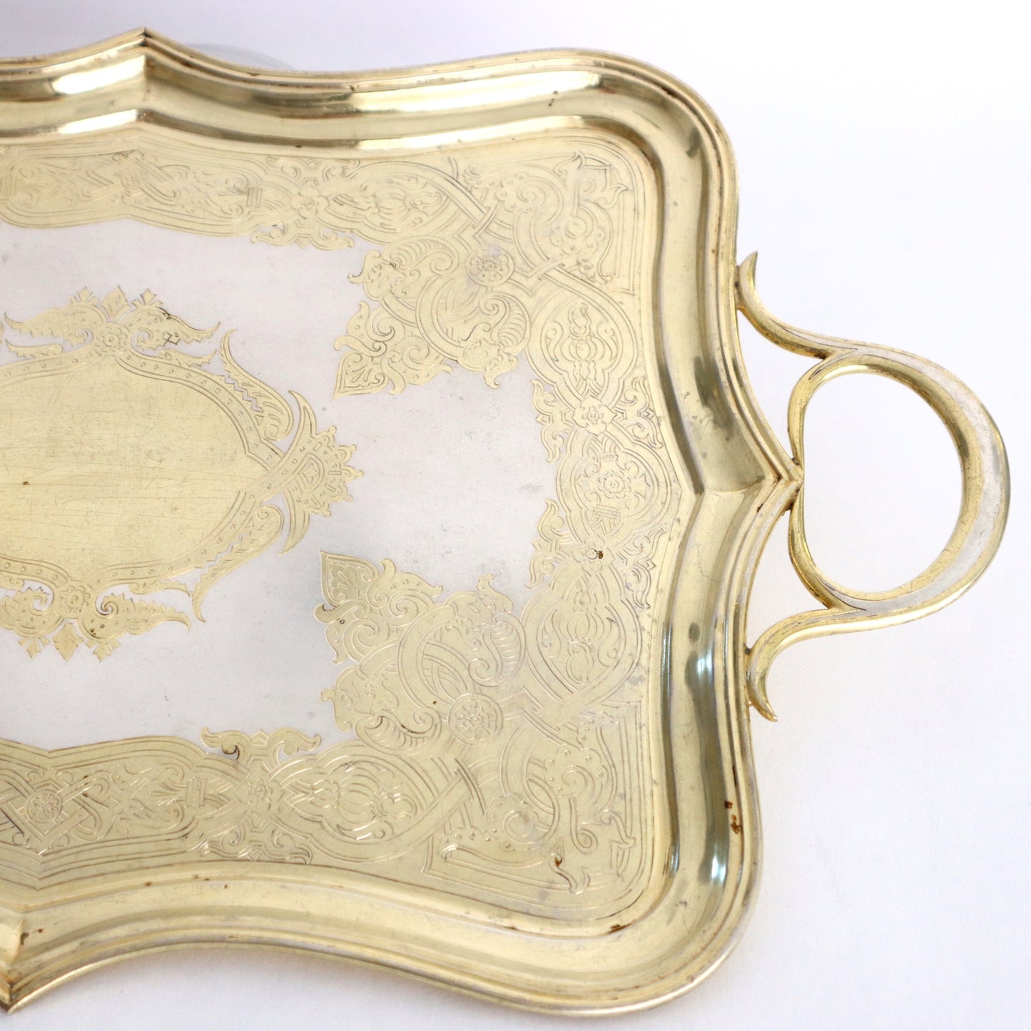 5000 | Antique, 19th century Russian 84 silver tray.