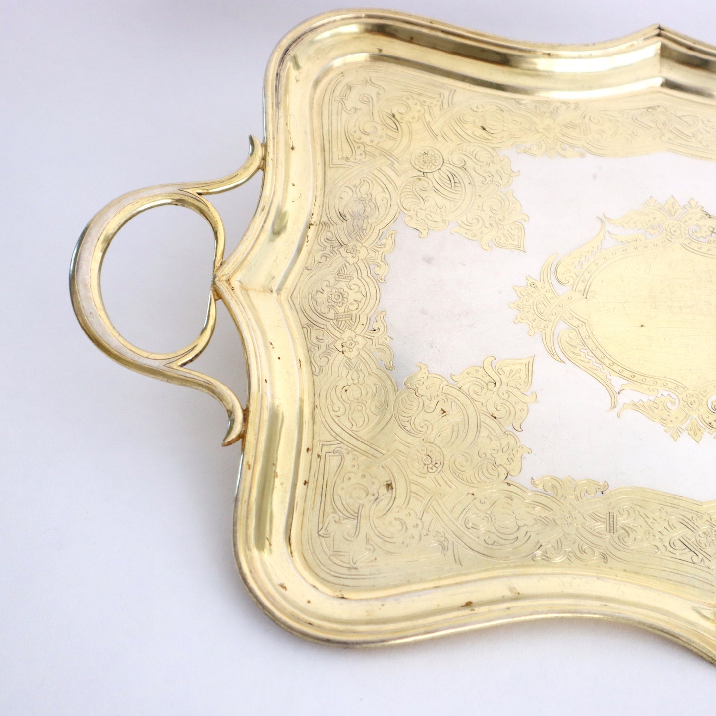 5000 | Antique, 19th century Russian 84 silver tray.