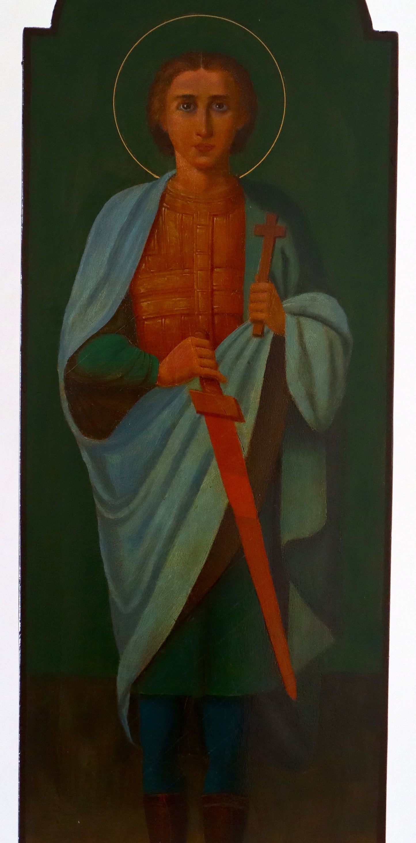 5025 | Antique 19th century, Orthodox Russian icon: Martyr Aleksandr