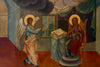 5029 | Antique 19th century, Orthodox Russian icon: Annunciation