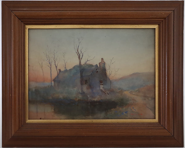 5066 | Painting by Frank Moore (1877-1967), Setting Sun