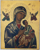 5130 | Antique 19th c. A DATED IMAGE OF THE MOTHER OF GOD OF THE LADY OF