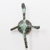 1802 | Antique Byzantine Bronze Cross 9-11th century, with Stone in the Center